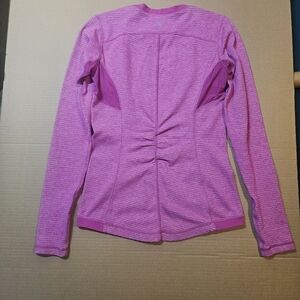 LULULEMON Womens Raspberry RULU BASE RUNNER L/S SHIRT Thumbholes